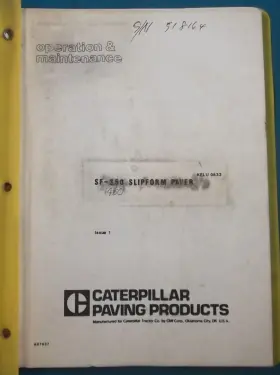 KELU0633 CATERPILLAR Cat Slipform Paver Operation Manual Book #2