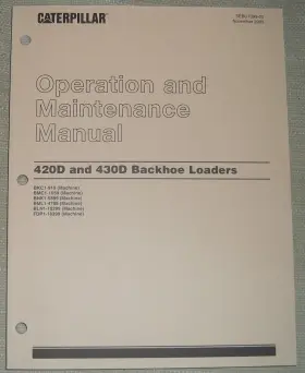 SEBU7399 CATERPILLAR Backhoe Operation Manual Bkc Bmc Bnk Bml
