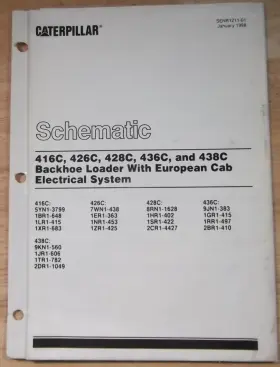 SENR1211 CATERPILLAR Backhoe Electrical Schematic Wiring