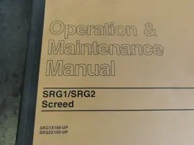 SRG1-SRG2 CATERPILLAR Barber Greene Screed Operation Manual #2