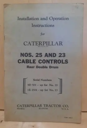 10922-3 CATERPILLAR TRACTOR CO Nos Cable Rear Double Drum