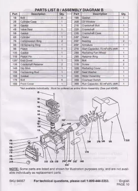 94667 CENTRAL PNEUMATIC Air Compressor Operating Manual Clean #3