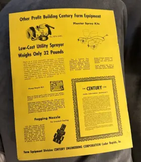 601666 CENTURY Farm Spray Unit Operating Envelope #3