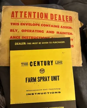 601666 CENTURY Farm Spray Unit Operating Envelope