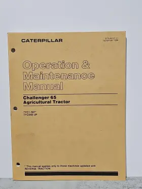 7YC1-567 CHALLENGER Caterpillar Operation Manual Agricultural
