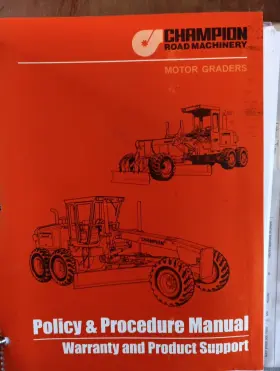21911-UP CHAMPION Motor Graders Catalog Manual Service Iv #2