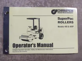 400P CHAMPION Superpac Rollers Operators Manual