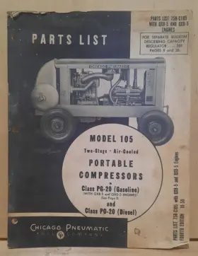 758-C105 CHICAGO PNEUMATIC TOOL COMPANY Air Cooled Compressor