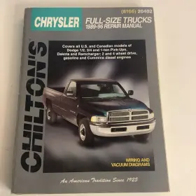 20402 CHILTON Chrysler Repair Manual