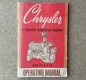 H-225 CHRYSLER Cylinder Engine Operating Manual