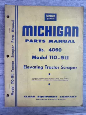 110-9-II CLARK Michigan Manual Elevating Tractor