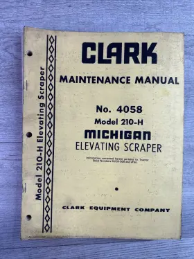 210-H CLARK Michigan Elevating Scraper Service Manual