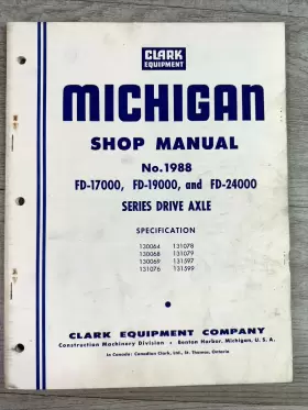 24000 CLARK Michigan Drive Axle Manual