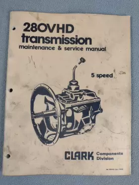 280VHD CLARK Transmission Operator Service Repair Manual