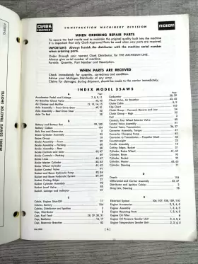 35AWS CLARK Michigan Tractor Shovel Manual #3