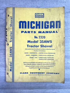 35AWS CLARK Michigan Tractor Shovel Manual