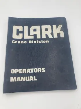 59-930-8086 CLARK Ta Crane Operator Manual