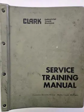C-830 CLARK Service Training Manual Electric Forklifts