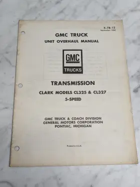 CL327 CLARK Gmc Transmission Unit Manual