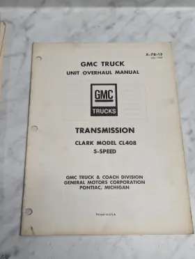 CL408 CLARK Gmc Transmission Unit Manual