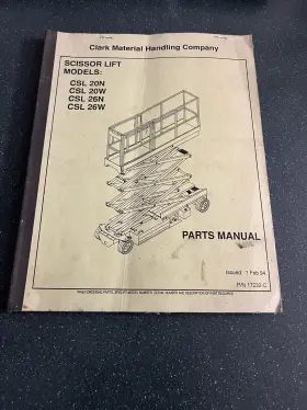 CSL26W CLARK Scissor Lift Catalog Manual