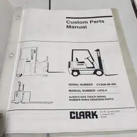 CY30B CLARK Cy Forklift Manual