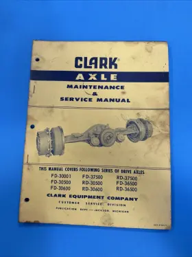 FD-30600 CLARK Drive Axle Service Repair Manual