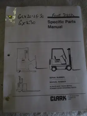 GCX25-30 CLARK Gcx Spn Manual Copy
