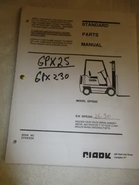 GPX25-30 CLARK Manual Counter Book