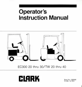 OI-326 CLARK Forklift Operator Instruct Manual