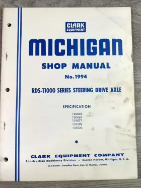 RDS-11000 CLARK Michigan Manual Steering Drive Axle