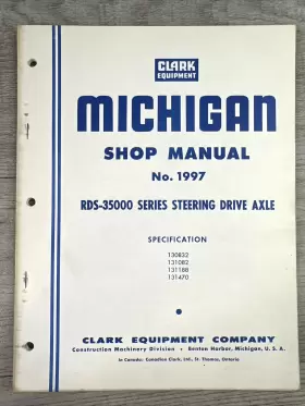 RDS-35000 CLARK Michigan Manual Steering Drive Axle