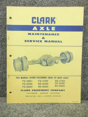 SMDA-30-36-6-70 CLARK Rd Axle Service Manual