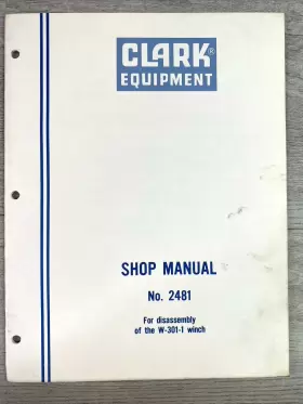 W-301-1 CLARK Manual Disassembly Winch