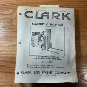 X31A CLARK Manual Catalog Book Fork Lift