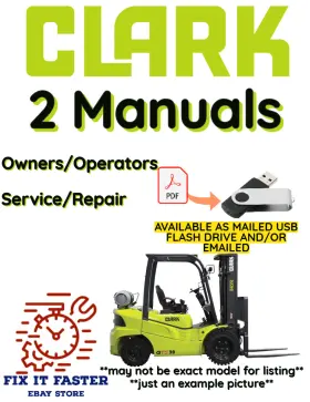Y155 CLARK Forklift Operators Service Repair Manual Pdf Usb