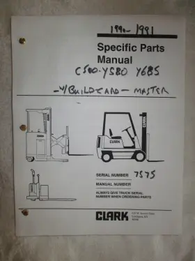 Y685 CLARK Forklift Spn Manual Perkins Diesel