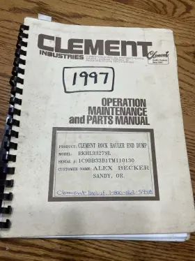 RKHL3327SL CLEMENT ROCK HAULER End Dump Operation
