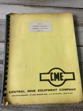 CME-45C CME Central Mine Drill Manual Book Catalog