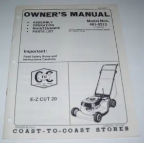 481-0313 COAST-TO-COAST STORES Lawn Mower Owners Operating