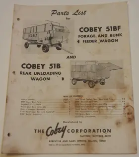 CW-214 COBEY Rear Unloading Wagon Forage Feeder Manual