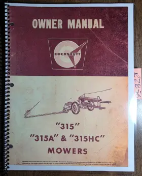 315HC COCKSHUTT Mower Operator Manual