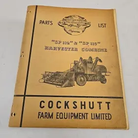 C501R COCKSHUTT Harvester Combine Catalog