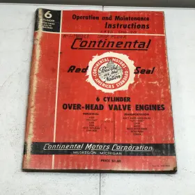 OHM660A CONTINENTAL Cylinder Overhead Valve Engine Operators