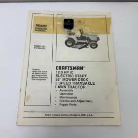917.254650 CRAFTSMAN Sears Lawn Tractor Mower Manual Key