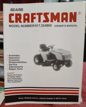 917.254860 CRAFTSMAN Tractor Owners Operator Service Repair