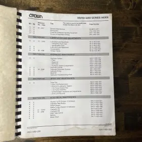 5200S CROWN Manual Forklift Rd Service #2