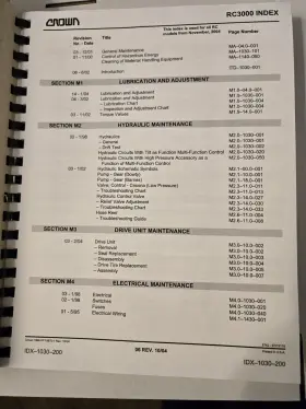 PF10854 CROWN Forklift Service Manual #3