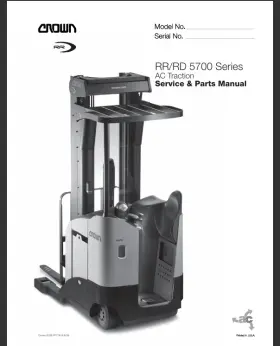 RR5725-35 CROWN Forklift Service Manual Pdf Usb