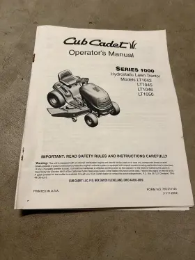 769-01514A CUB CADET Operators Manual